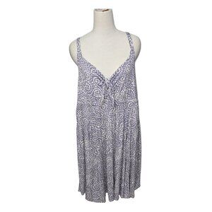 Torrid Super Soft Purple Floral Midi Dress Pockets Stretchy Jersey Size 1x Boho